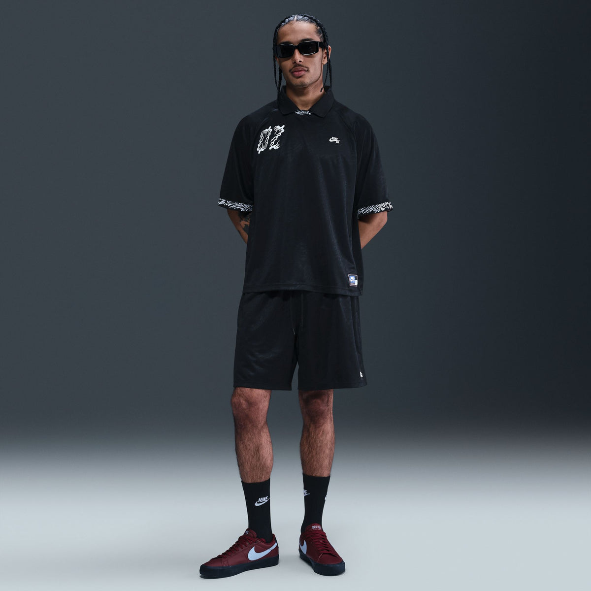 NIKE SB Dri-FIT Jacquard Skate Jersey - Black – arts - rec