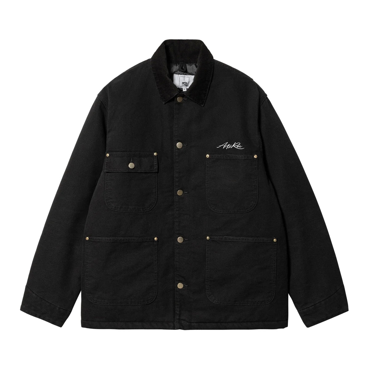 Arts-Rec Embroidered Script Chore Jacket - Black – arts - rec