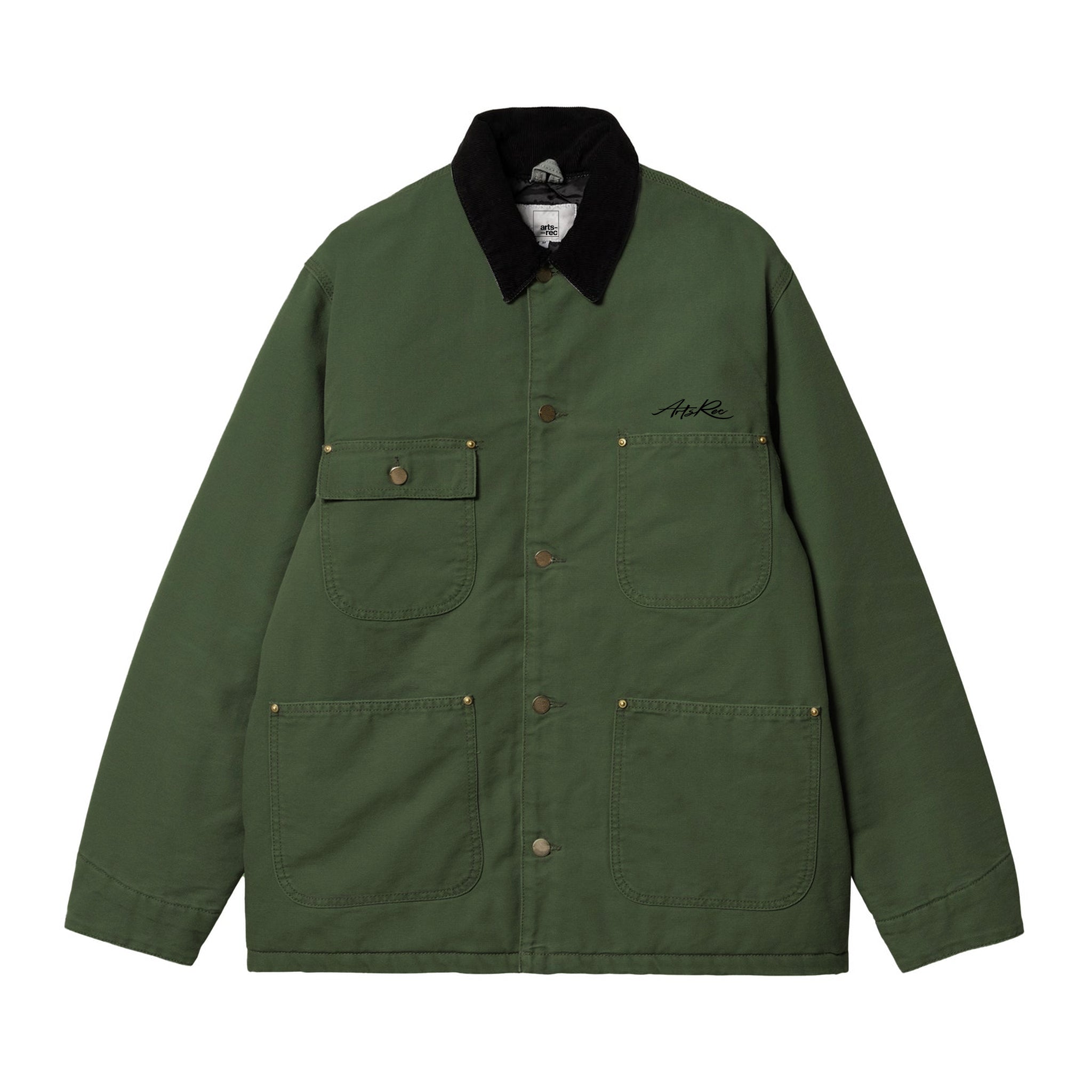 Carhartt Jacket Army Green Zip Up Work Chore Jacket in Oil Moss