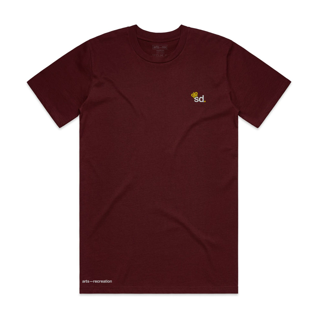 Arts-Rec SD Crown Embroidered Tee - Maroon